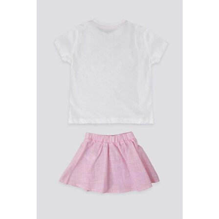 U.s. Polo Assn Soft And Convenient Krem Bebek Tshirt Etek Takım