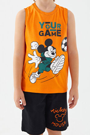 Mickey Mouse D4787-3 Çocuk  Turuncu Alt Üst Takım