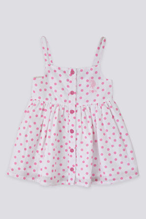 U.S. Polo Assn Small Dot Detailed Pembe Bebek Elbise