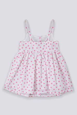 U.S. Polo Assn Small Dot Detailed Pembe Bebek Elbise
