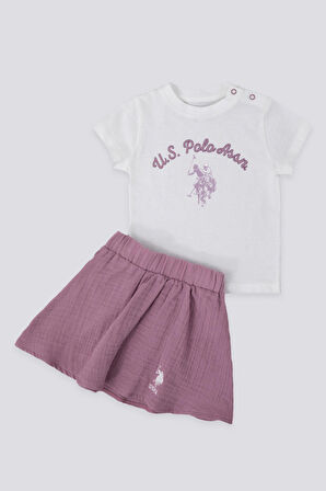 Stylish Comfortable Krem Bebek Tshirt Takım