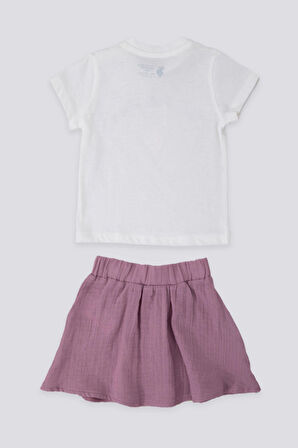 Stylish Comfortable Krem Bebek Tshirt Takım