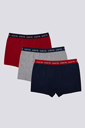 U.S. Polo Assn Striped Erkek Çocuk 3lü Boxer