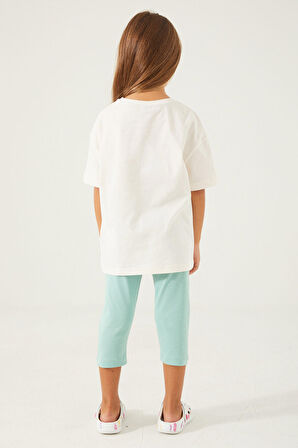 Frozen True Heart Beyaz Kız Çocuk Tayt Takım