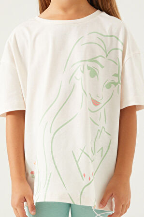 Frozen True Heart Beyaz Kız Çocuk Tayt Takım