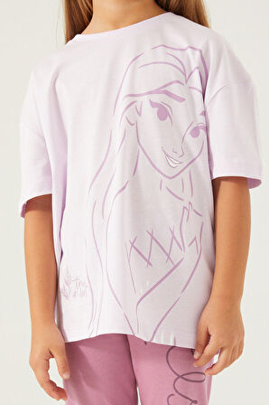 Frozen True Heart Açık Lila Kız Çocuk Tayt Takım