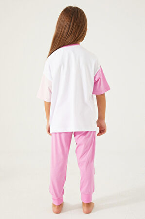 Minnie Mouse Ballons Beyaz Kız Çocuk Kısa Kol Pijama Takım