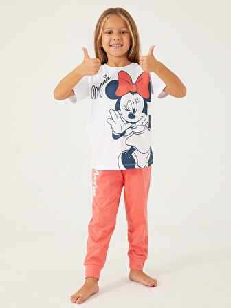 Minnie Mouse Kız Çocuk Takım 9-14 Yaş Beyaz