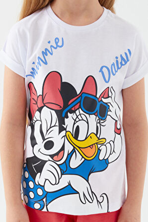 Minnie Mouse Minnie And Daisy Beyaz Kız Çocuk Kapri Takım