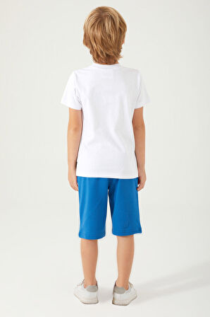 Batman City Beyaz Erkek Çocuk Bermuda Takım