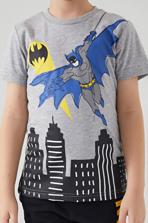 Batman City Gri Erkek Çocuk Bermuda Takım