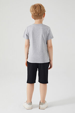 Batman City Gri Erkek Çocuk Bermuda Takım