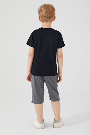 Batman Bat Wings Siyah Erkek Çocuk Kapri Takım