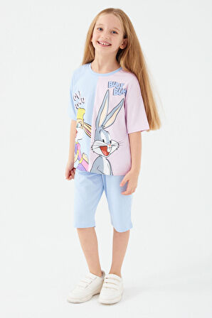 Looney Tunes Lola Bunny And Bugs Bunny Mavi Kız Çocuk Kapri Takım