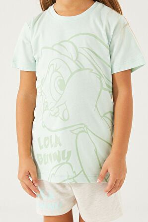 Looney Tunes Lola Bunny  Açık Yeşil Kız Çocuk Şort Takım