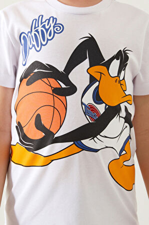 Space Jam Doffy Beyaz Erkek Çocuk Kapri Takım