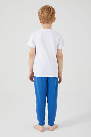 Spider Man D4757-3 Çocuk  Beyaz Pijama