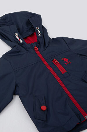 U.S. Polo Assn Waterproof Lacivert Erkek Bebek Yağmurluk