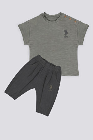 U.S. Polo Assn The Elegance Of Khaki Haki Erkek BebekTshirt  Pantolon Takım