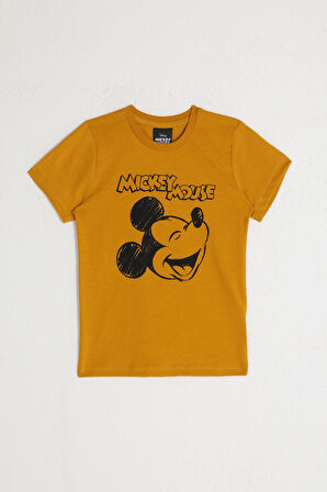 Mickey Mouse D4797-2 Çocuk  Altın Tişört