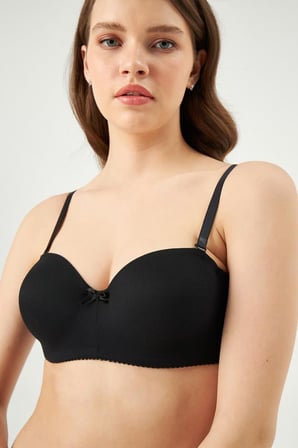 Eros 140 Siyah Camellia Straplez Desteksiz Tek Sütyen