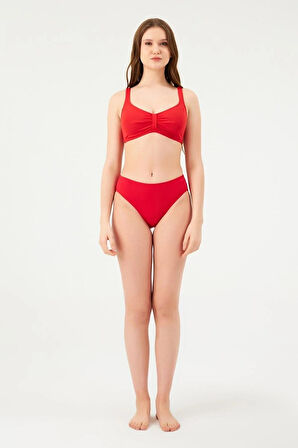 Eros 6 CM Kalın Kenar Tek Alt Bikini 813 KIRMIZI