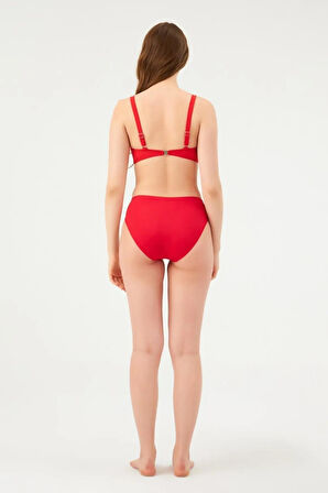 Eros 6 CM Kalın Kenar Tek Alt Bikini 813 KIRMIZI