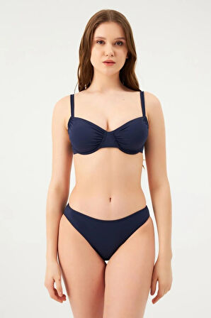 Eros Balenli Toparlayıcı Tek Üst Bikini 827 Lacivert