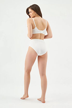 Eros 912 Beyaz Sandy Balenli Dantelli Toparlayıcı Sütyen Takımı 