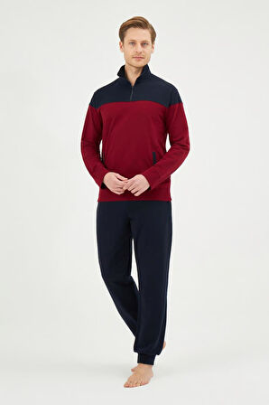 Eros 29260 Bordo Pamuklu Erkek Eşofman Takımı 