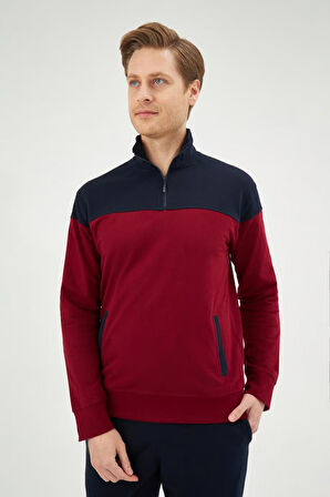 Eros 29260 Bordo Pamuklu Erkek Eşofman Takımı 