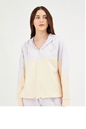 Eros 29740 Lila Pamuklu Yarım Fermuarlı Kadın Eşofman Takımı 