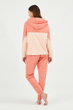 Eros 29740 Somon Pamuklu Yarım Fermuarlı Kadın Eşofman Takımı 