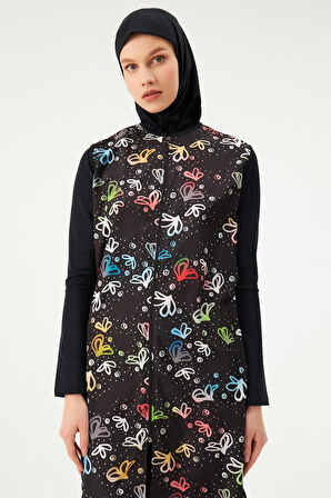 Eros 1754 Siyah Tam Tesettür Mayo Takımı