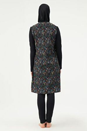 Eros 1748 Siyah Tam Tesettür Mayo Takımı