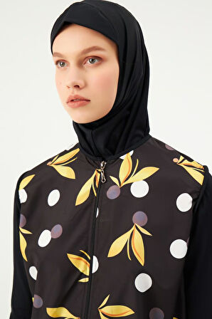 Eros 1749 Siyah Tam Tesettür Mayo Takımı