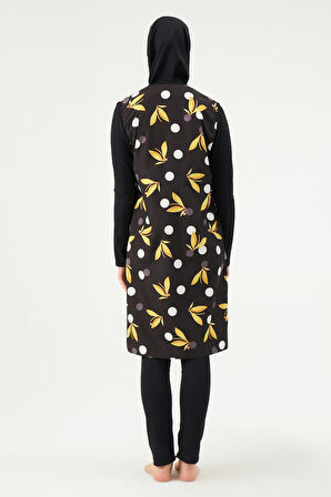 Eros 1749 Siyah Tam Tesettür Mayo Takımı