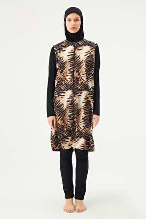 Eros 1751 Siyah Tam Tesettür Mayo Takımı