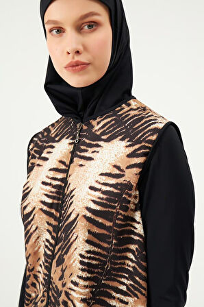 Eros 1751 Siyah Tam Tesettür Mayo Takımı