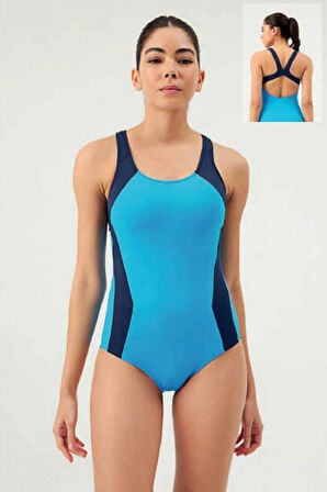 Kadın Yüzücü Mayo - Mavi | 34