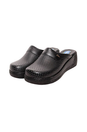 Dr. Comfort 600 Hakiki Deri Kadın Sabo Siyah