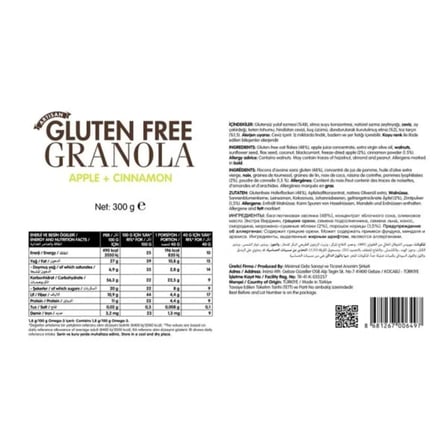 Glutensiz Elmalı Granola (300 gr) - Mom's Granola