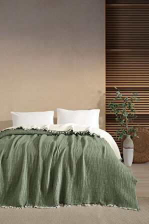 Varol 5 Katlı %100 Pamuk Müslin Yatak Örtüsü – 230x240 cm