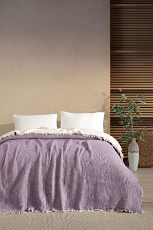 Varol Tek Kişilik 5 Katlı %100 Pamuk Müslin Yatak Örtüsü 