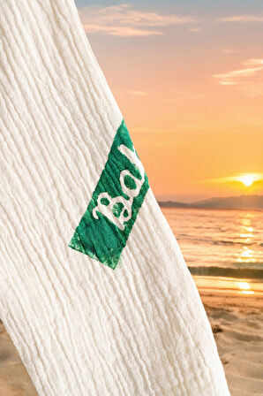 Varol Organik %100 Pamuk Kapşonlu Sabalık Bornoz Plaj Elbisesi - Nomada