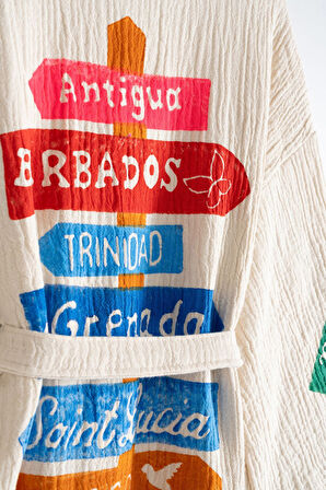 Varol Organik %100 Pamuk Kimono Yaka Sabalık Bornoz - Nomada