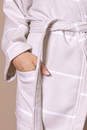 Varol İhracat Fazlası Stok Pamuklu Çizgili Peştamal Bornoz – Hafif Dokuma – Unisex – Standart Beden