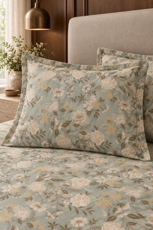 Varol Rosella Çiçek Desenli Çift Kişilik Yatak Örtüsü Takımı 240×260 cm – 2 Yastık Kılıflı