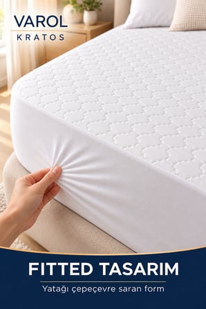 Varol Kratos Serisi Sıvı Geçirmez Ultrasonik Kapitone Fitted Alez – Full Kenar Yatak Koruyucu - 100X200CM