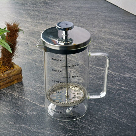 Tohana Metal Kapaklı French Press 600ML THN76234